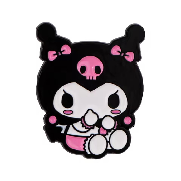 Jewelry - Kuromi Sitting Enamel Pin – Cute Sanrio Character Collectible Gift